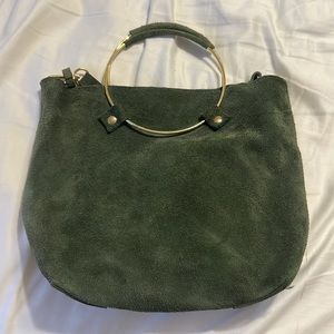Tribe Alive Green Suede Purse